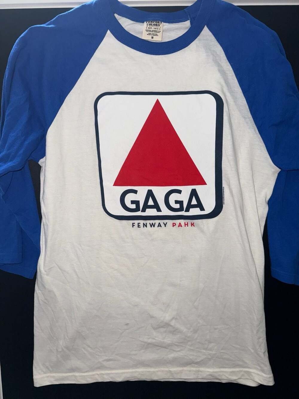 Lady Gaga Fenway Pahk Baseball Raglan Tee